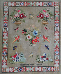 Cross Stitch: Charlotte Mills 1844 Cross Stitch Pattern