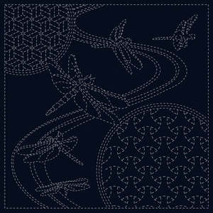 Stitchery: Sashiko Square - Dragon-Fly