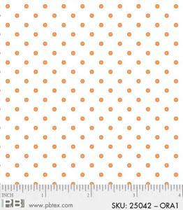 Sewing Kits: White With Orange Dots Fabric
