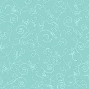 Quilts: Cup of Cheer - Candy Scroll Aqua