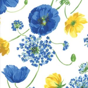 Tiffanies Treasures: Breezy Blooms - White Fabric