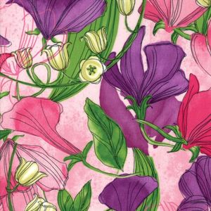 Tiffanies Treasures: Sweet Peas Primrose Fabric