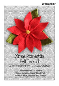 Crafts: Xmas Poinsettia Felt Brooch