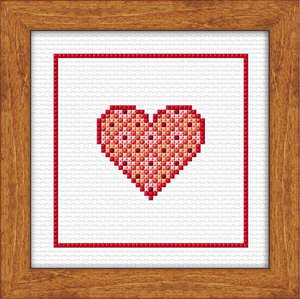 Crafts: Christmas Heart Cross Stitch Kit