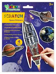 Arts & Crafts: Avenir Scratch -  Space Stickers