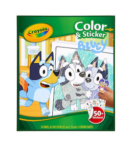 Arts Crafts Crayons: Crayola - Colour & Sticker Book - Bluey
