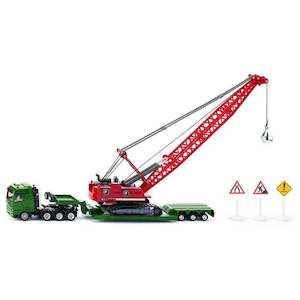 Creative Role Play Vehicles: Siku 1834 - MAN with Liebherr Excavator, Wrecking Ball & Signs