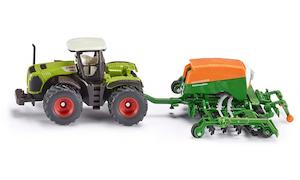Die Cast Models Farm Machinery: Siku 1826 Farmer - Claas Xerion 5000 with Seeder