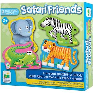 Hape Beach Toys: The Learning Journey: First Shaped Puzzle - Safari Friends