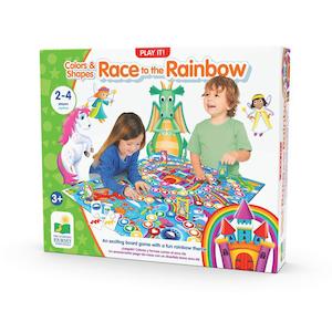 Hape Beach Toys: The Learning Journey - Play It! Game Colors & Shapes Race to the Rainbow