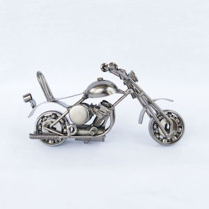 Gifts Decor Nuts Bolts Figures: Nuts and Bolts - Chopper Motorbike small M22
