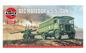 Model Building Military: Airfix - 1:76 AEC Matador & 5.5" Gun