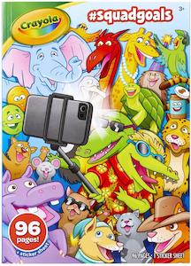 Crayola - Colour & Sticker Book - #Squadgoals