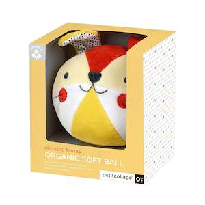 Petit Collage - Organic Soft Ball Chiming Bunny