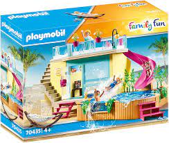 Construction Toys: Playmobil 70435 - Family Fun - Bungalow with Pool
