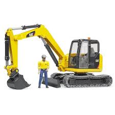 Bruder - CAT Mini Excavator with Worker