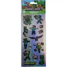 Arts Crafts Drawing Colouring: Minecraft Stickers 3 pack - Holographic