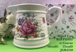 Gifts Decor: JGB - Water Jug Red Flower with Crocus