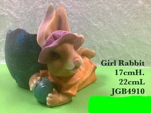 Gifts Decor: JGB - Polyresin Girl Rabbit