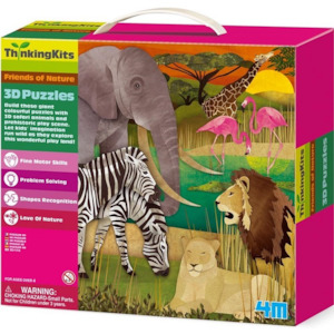 Science Nature: 4M Thinking Kits - Friends of Nature - Safari 3D Puzzle