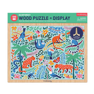 All Hobbies: Mudpuppy - Wood Puzzle + Display Rainforest