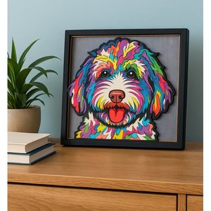 Arts Crafts Diy Kits: Wooden Art Craft Kit - Doodle Dog