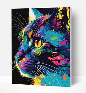 Arts Crafts Diy Kits: Diamond Art - Bright Cat