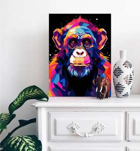 Arts Crafts Diy Kits: Paint by Numbers - Chimpanzee