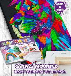 Arts Crafts Diy Kits: Clay Painting - Lion