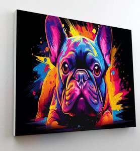 Arts Crafts Diy Kits: Diamond Art - Neon French Bulldog