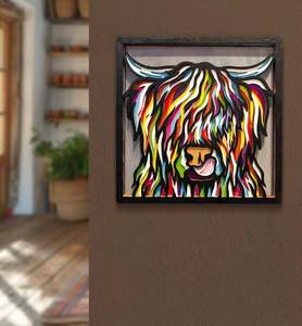 Arts Crafts Diy Kits: Wooden Art Craft Kit - Highland Cow