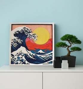 Wooden Art Craft Kit - Great Wave