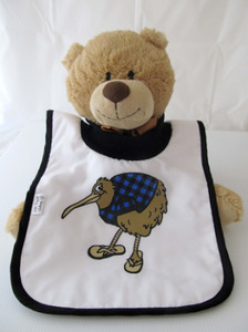 1 2 Years: Little Poppet - Babies Bib Kiwi in Blue with Jandels
