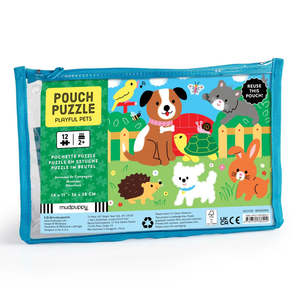 All Toys: Mudpuppy - Pouch Puzzle - Playful Pets (12pc)