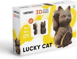Cartonic 3D Cardboard Sculpture Puzzle - Lucky Cat