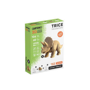 Cartonic 3D Cardboard Sculpture Puzzle - Triceratops