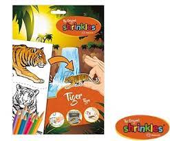 Arts Crafts Drawing Colouring: Keycraft Shrinkles - Tiger