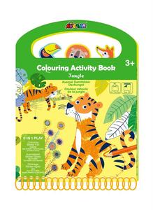 Arts Crafts Drawing Colouring: Avenir: 3 in 1 Play Coloring Activity Book - Jungle
