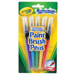 Arts Crafts Crayons: Crayola - Washable Paint Brush Pens 5pk