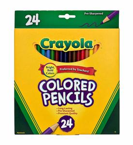 Arts Crafts Crayons: Crayola - Full Size Coloured Pencils 24pk