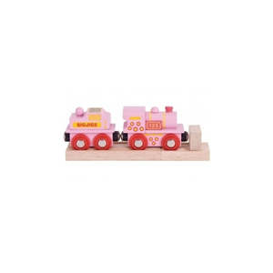 Creative Role Play Wooden Toys: BigJigs Rail Pink 123 Train