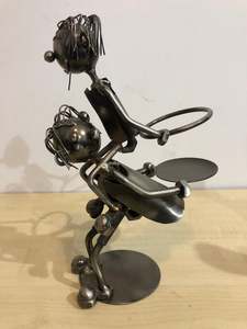 Gifts Decor Nuts Bolts Figures: Nuts and Bolts - Couple Piggy Backing Bottle Holder - PX2