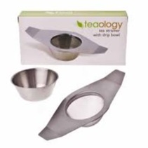 Products: S/S Tea Strainer W/Drip Bowl - Pomeroy's Coffee and Tea Co
