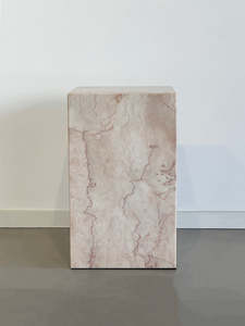 Crema Rosa Marble Plinth | Small