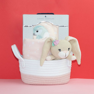 Baby Gift Baskets: Welcome Baby Gift Basket - Pink