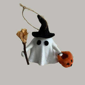 Halloween Felted Decoration - Cute little Ghost