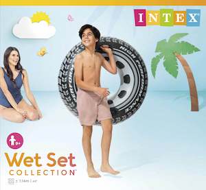 Pool Toys: POOL TOY MONSTER TRUCK TUBE w HANDLES (AGE 9+)