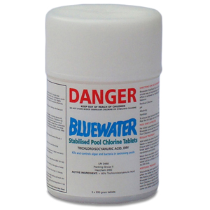 Sanitiser: Bluewater Pool Care Stabilised TriChlor Tabs