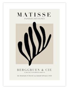 Henri Matisse Art Prints: Matisse Papiers Decoupes Coral Silhouette