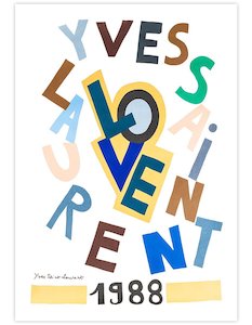 Mothers Day Art Prints Edit: Yves Saint Laurent Love 1988